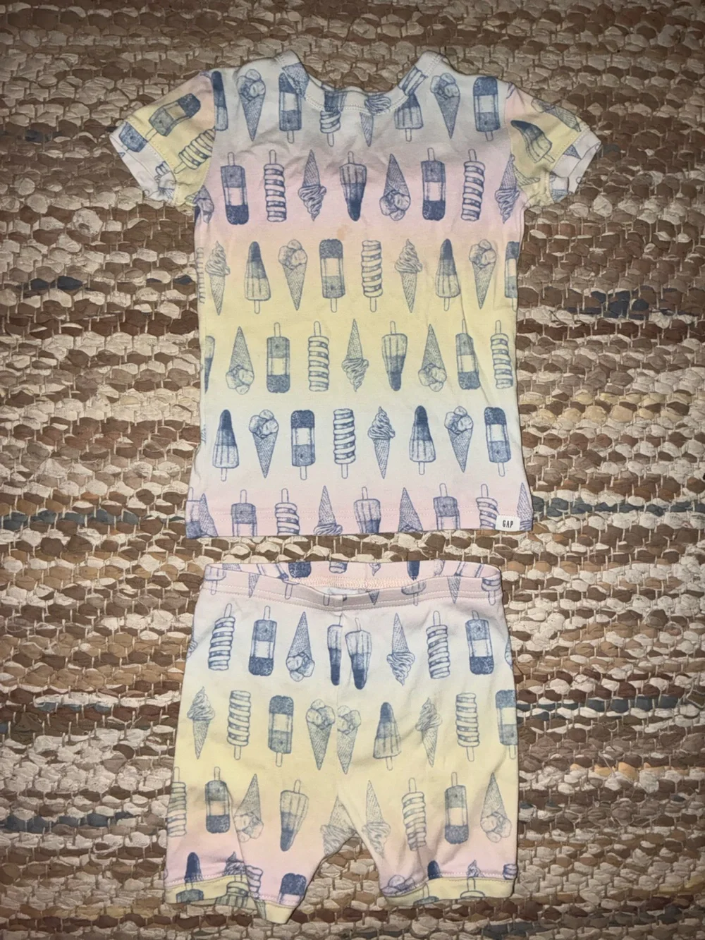 GAP Kids Pastel Ice Cream Pajama Set - Pink, Yellow, Blue